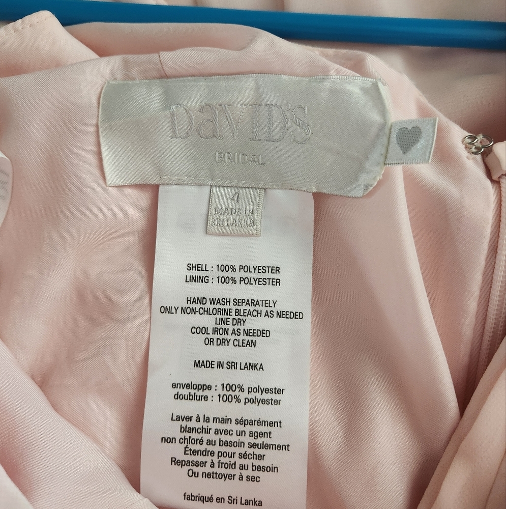 Davids Bridal Elegant Pink Sleeveless Dress - Picture 6 of 9